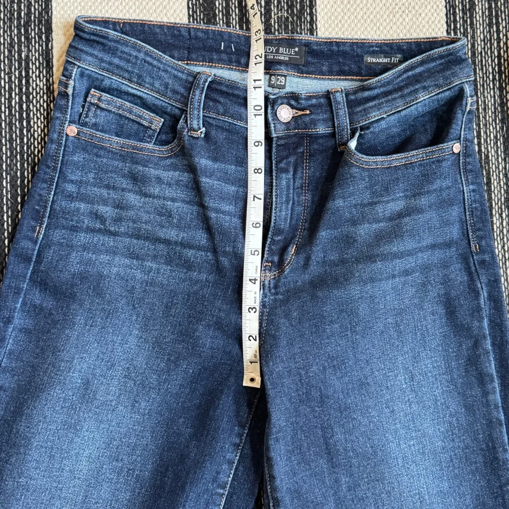 Judy Blue Women's Straight Leg Jeans - Dark Blue - Picture 9 of 11